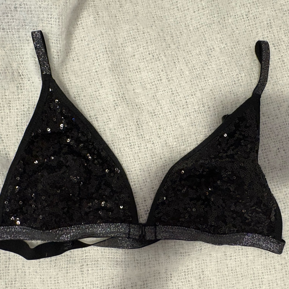 Victoria's Secret Black Sequin Bralette
